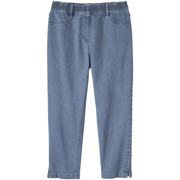 Atlas for Women Womens/Ladies Denim Cropped Jeggings / Blue - Picture 1 of 5